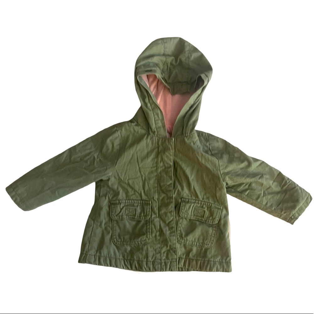 Toddler Girl Green Utility Jacket